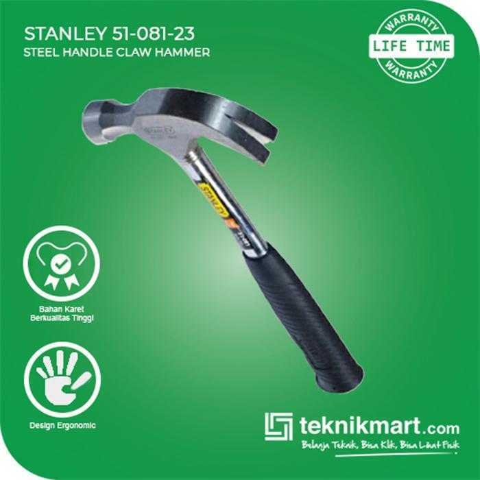 STANLEY 51-081-23 STEEL HANDLE CLAW HAMMER 16OZ