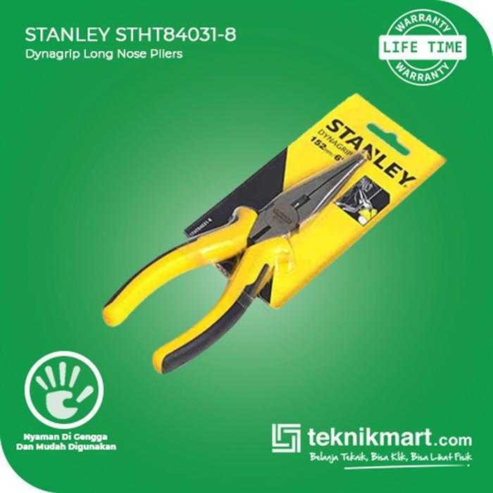 STANLEY STHT84031-8 DYNAGRIP LONG NOSE PLIERS 6"