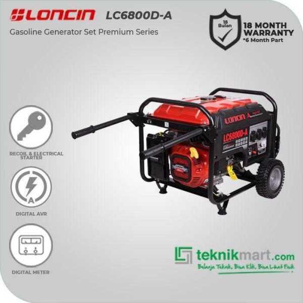 LONCIN LC 6800 DA RECOIL & ELECTRIC STATER GASOLINE GENSET 4,5KW