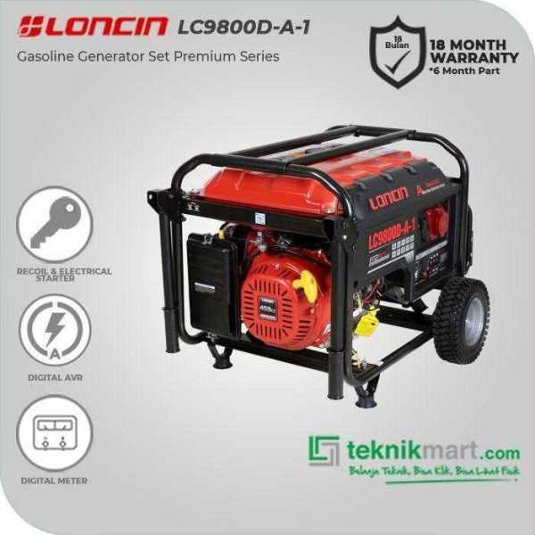 LONCIN LC 9800 DA-1 3PHASE RECOIL & ELECTRIC STATER GASOLINE GENSET 7,5KW