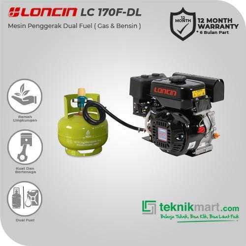 LONCIN LC 170 F-DL DUAL FUEL ENGINE 212CC 7HP