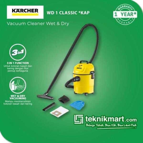 KARCHER WD 1 CLASSIC *KAP MULTI PURPOSE WET & DRY VACUUM CLEANER 1200W