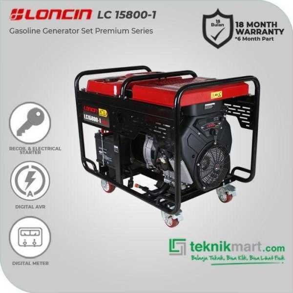 LONCIN LC 15800-1 RECOIL & ELECTRIC STATER GASOLINE GENSET 3 PHASE 17KW