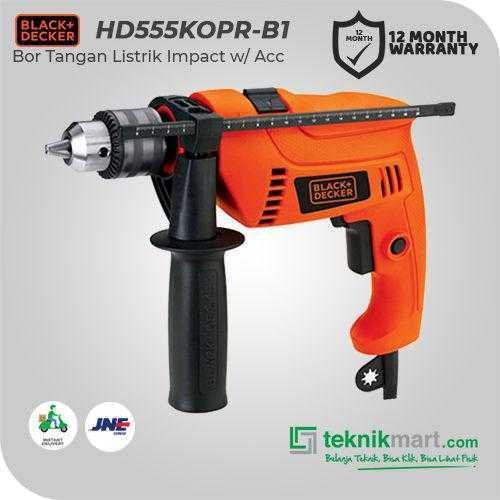 BLACK AND DECKER HD555KOPR HAMMER DRILL 550WATT 13MM VALUE PACK (88 ACCESSORIES) - Image 3