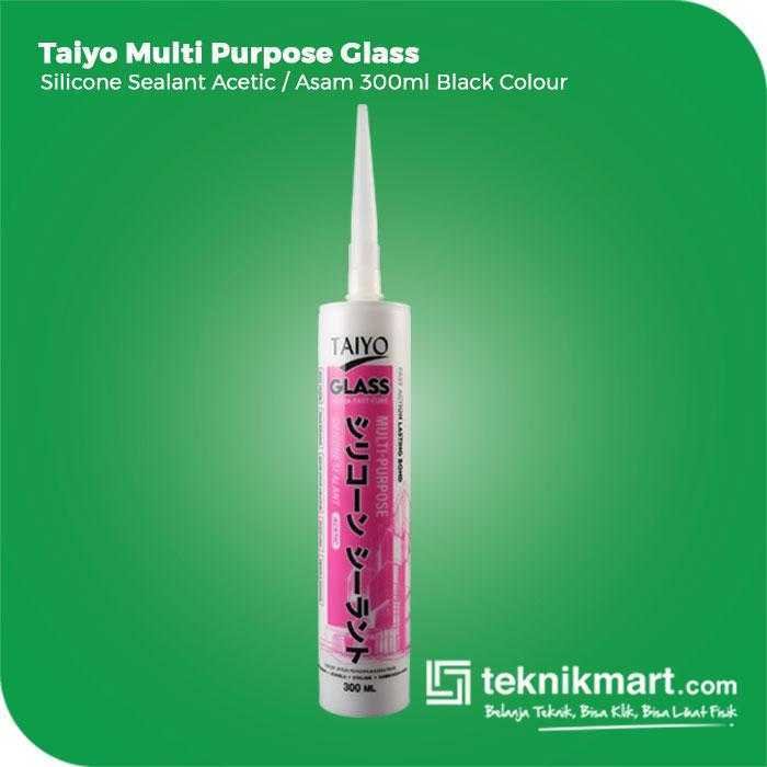 TAIYO MP GLASS SILICONE SEALANT ACETIC (ASAM) BLACK COLOUR 300ML