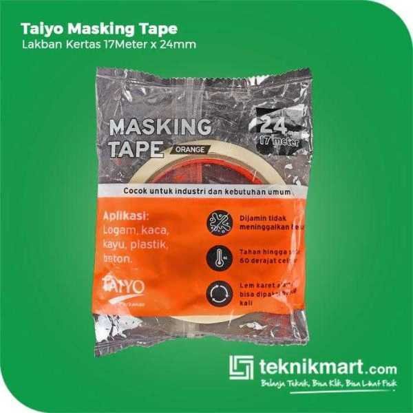 TAIYO MASKING TAPE (LAKBAN KERTAS) 17 METER X 24 MM
