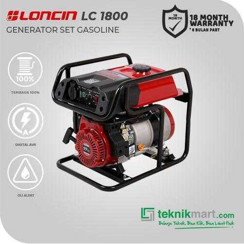 LONCIN LC 1800 RECOIL GASOLINE GENSET 1KW
