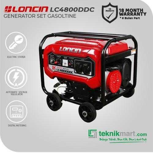 LONCIN LC 4800 DDC RECOIL & ELECTRIC STATER GASOLINE GENSET 2,5KW
