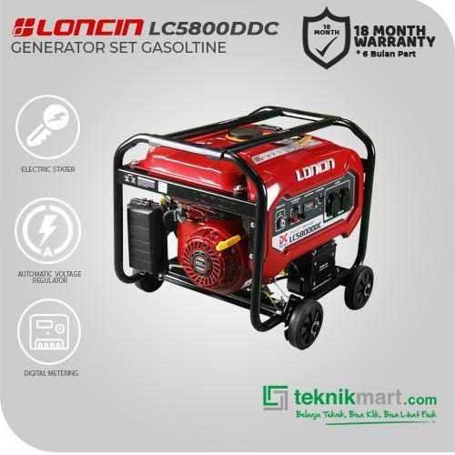 LONCIN LC 5800 DDC RECOIL & ELECTRIC STATER GASOLINE GENSET 3,1KW