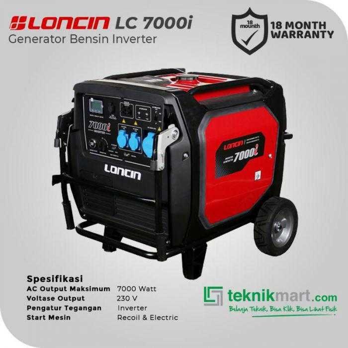 LONCIN LC 7000 I GASOLINE GENSET INVERTER 7,5KW PARALLEL FUNCTION - Image 2