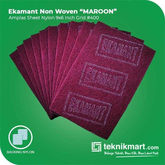 EKAMANT NON WOVEN MAROON AMPLAS SHEET BUSA GRID #400 6X9INCH