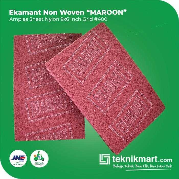 EKAMANT NON WOVEN MAROON AMPLAS SHEET BUSA GRID #400 6X9INCH - Image 3