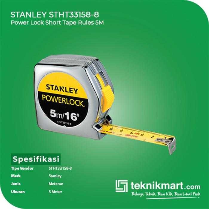 STANLEY STHT33158 POWER LOCK SHORT TAPE RULES 5M/16"X19MM - Image 2