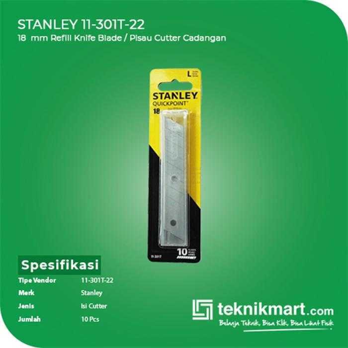 STANLEY 11-301T-22 KNIFE BLADES 18MM (10PCS) - Image 2