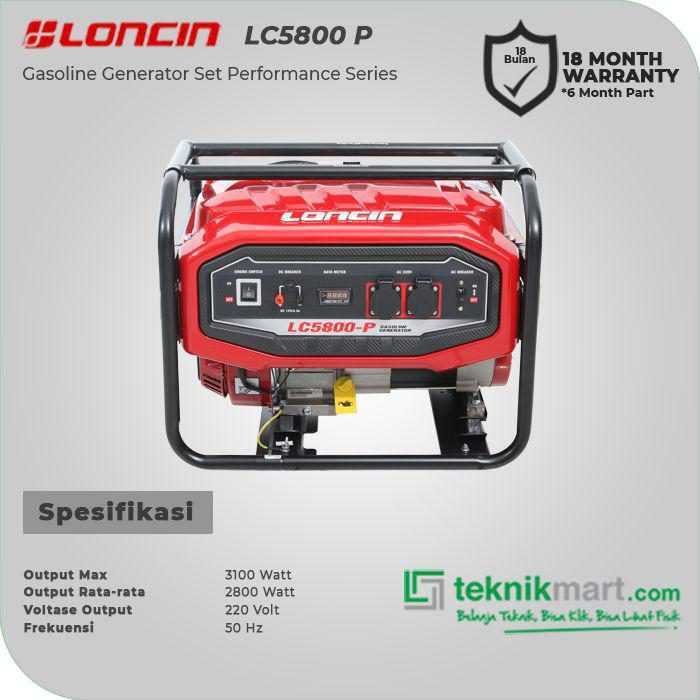 LONCIN LC 5800 P V-2 DIGITAL METER GASOLINE GENSET 3,1KW - Image 2