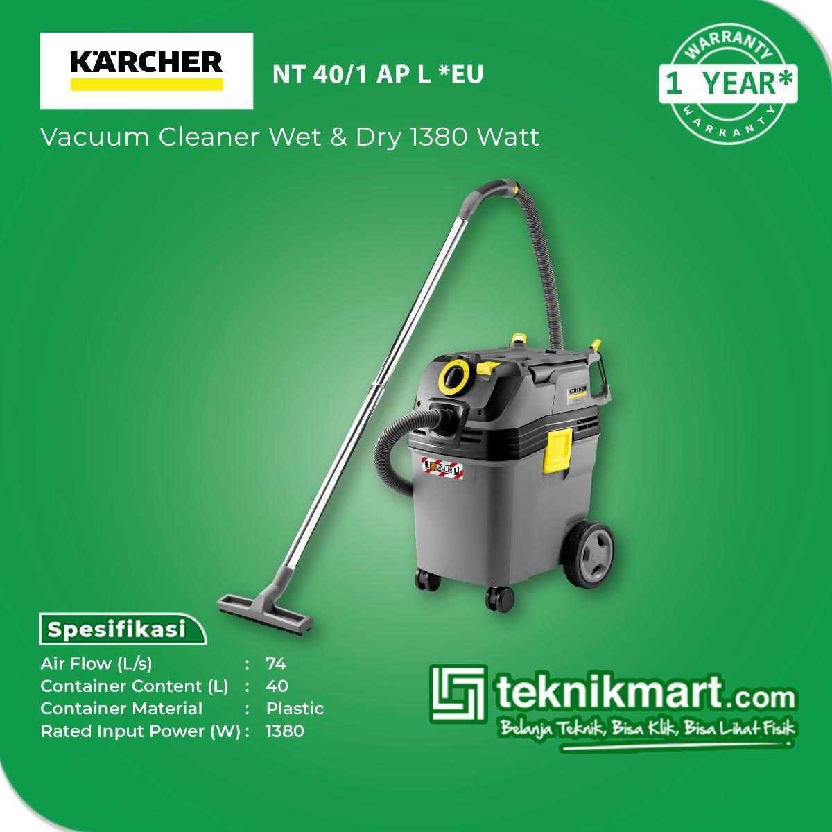 KARCHER NT 40/1 AP L WET & DRY VACUUM CLEANER - Image 2