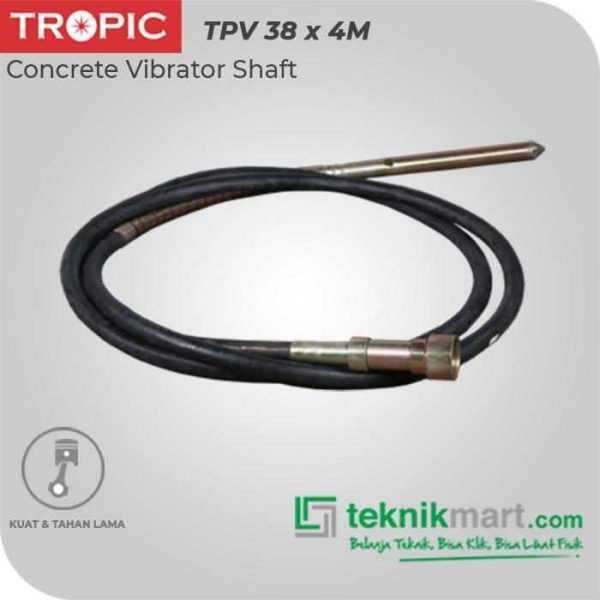 TROPIC CONCRETE VIBRATOR SHAFT TPV 38X4M