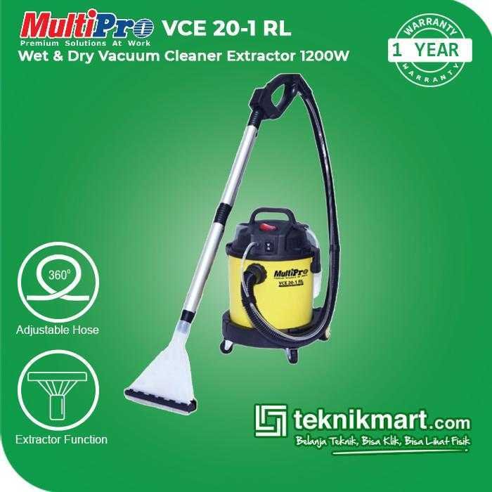 MULTIPRO VCE 20-1 RL WET & DRY VACUUM CLEANER EXTRACTOR 1200W