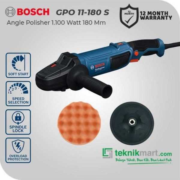 BOSCH GPO 11-180 S ANGLE POLISHER 1100WATT 180MM