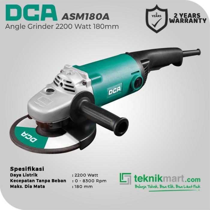 DCA ASM180A LARGE ANGLE GRINDER 2200WATT 180MM - Image 2