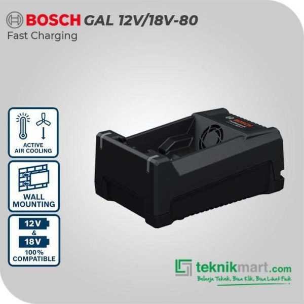 BOSCH GAL 12V/18V-80 CHARGER 12/18V 8.0A FOR BATTERY 12/18V LI-ION