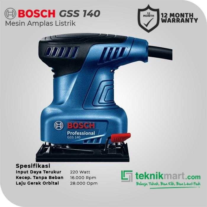 BOSCH GSS 140 ORBITAL SANDER 220WATT 112X101MM (NEW) - Image 2